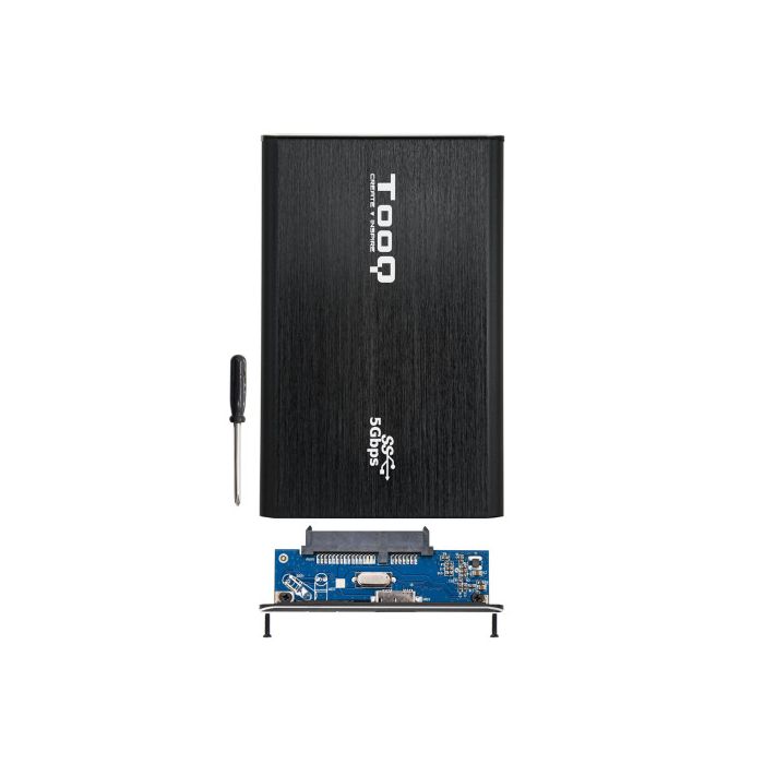 TooQ TQE-2529B caja para disco duro externo Carcasa de disco duro/SSD Negro 2.5" 3