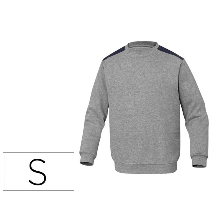 Sudadera Deltaplus Sweat Olino Con Refuerzo En Espalda Y Codos Gris Talla S