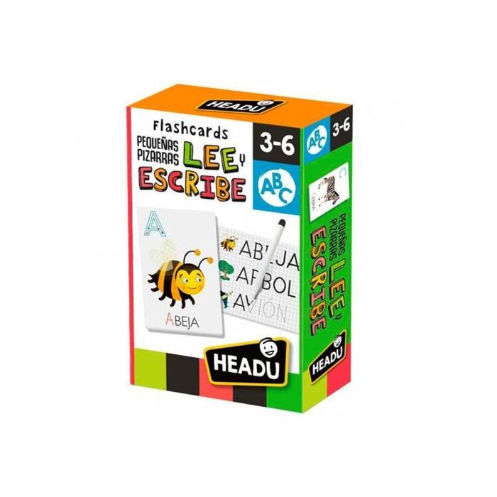 Headu Flashcards Lee Y Escribe Montessori 25 Mini Pizarras Interactivas 3-6 Años