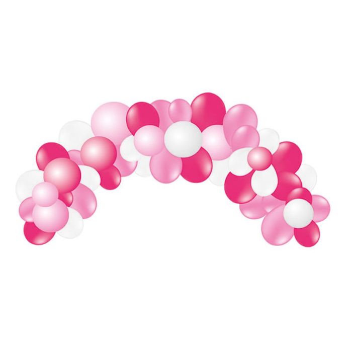 Globo 100% Latex Biodegradable Guinarlda Arco Baby Pink 55 Unidades Colores Pastel