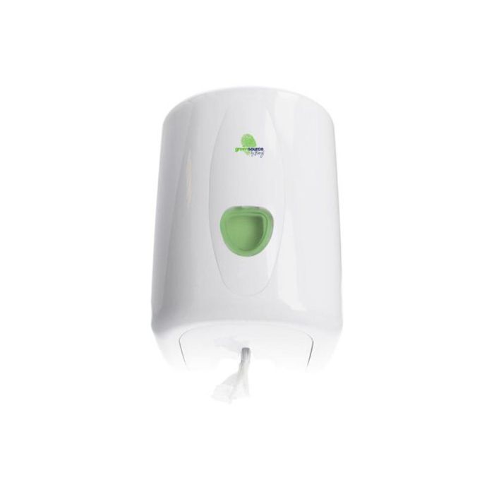 Dispensador Papel Secamanos Bunzl Greensource Hoja A Hoja Fabricado En Abs Color Blanco