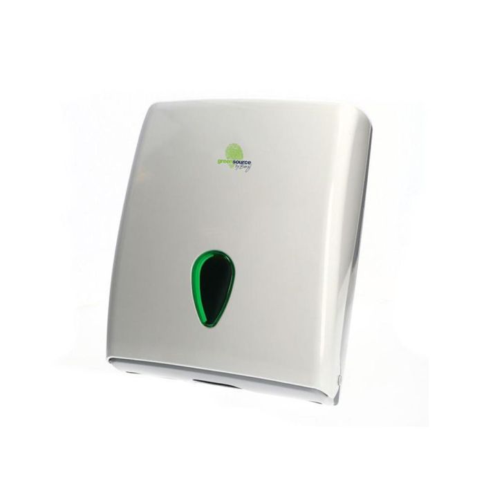 Dispensador Toallas Secamanos Bunzl Greensource Plegadas En C-V-W-Z Fabricado En Abs Color Blanco