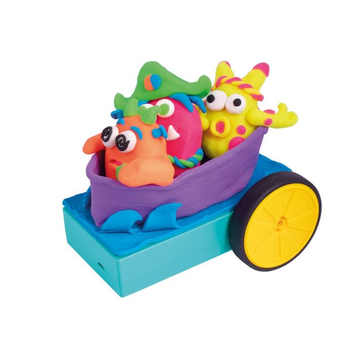 Juego Jovi Plastilina Jovitech Crazy Cars Monsters Kit 3