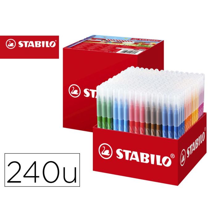 Rotulador Stabilo Power School Pack De 240 Unidades Surtidas 20 Colores