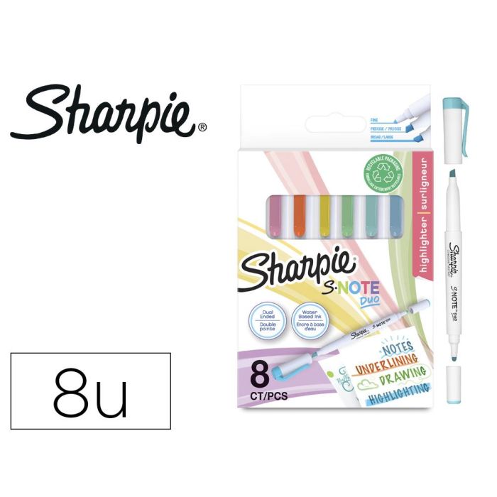 Sharpie Rotuladores Creativos S-Note Duo C-Surtidos Estuche 8 Ud