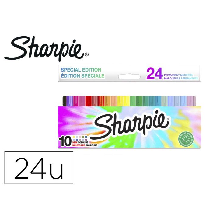 Sharpie Rotuladores Permanentes Fine Special Edition C-Surtidos Estuche 24 Ud