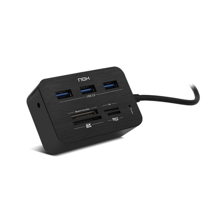 Hub USB 3.0 Nox Reader One/ 3xUSB/ 1x Lector de Tarjetas