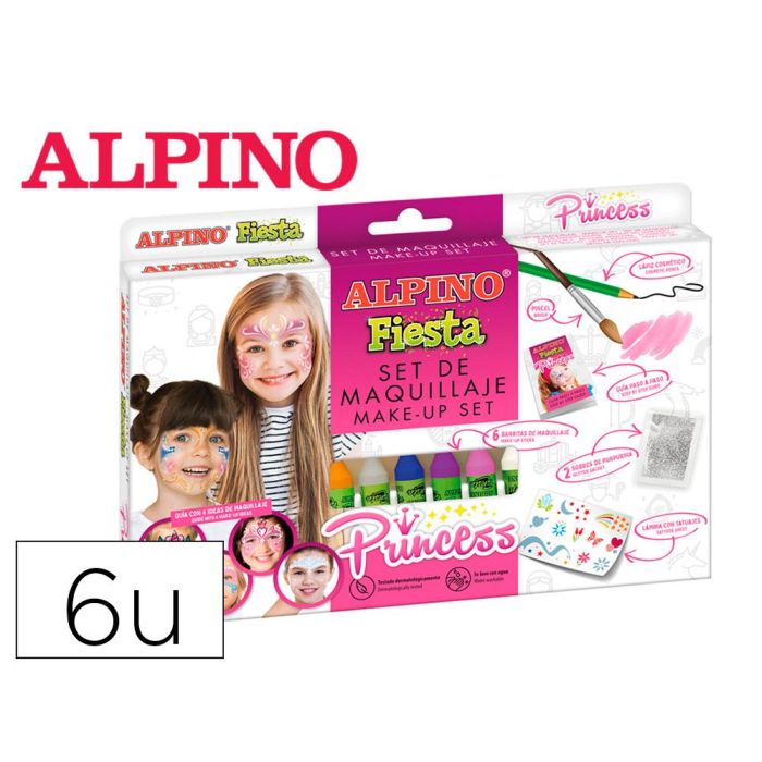 Barra De Maquillaje Alpino Princesa Caja De 6 Unidades Colores Surtidos