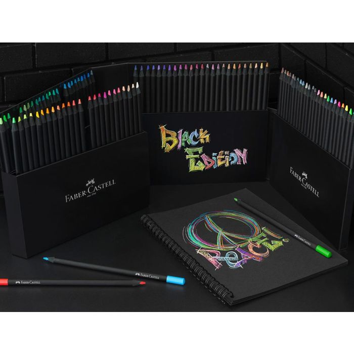 Faber Castell Lápices De Colores Black Edition C-Surtidos Estuche Cartón Con Soporte 100 Ud 1