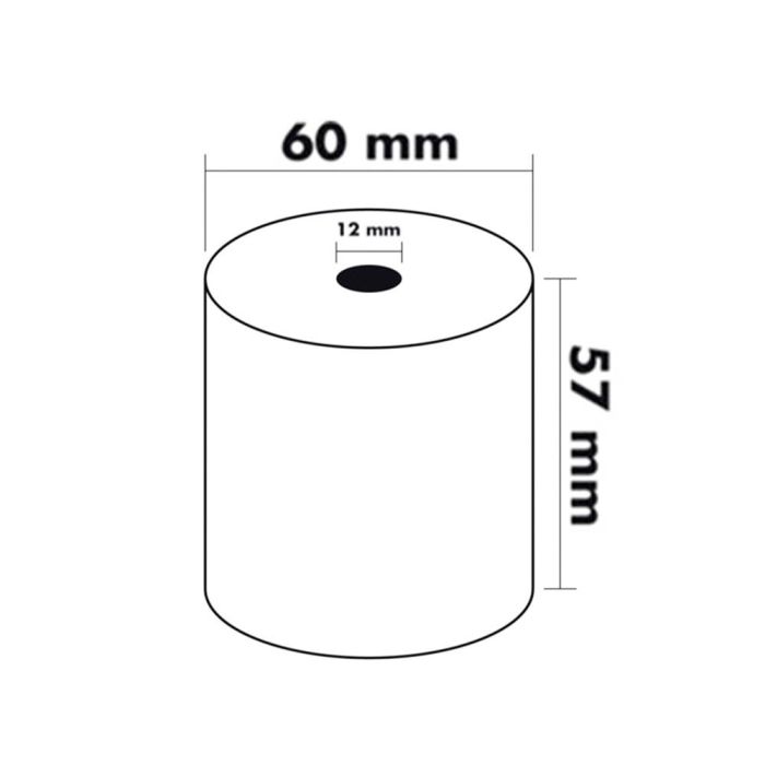 Rollo Sumadora Termico Q-Connect 57 mm Ancho X 60 mm Diametro Sin Bisfenol A Papel De 70 gr-M2 10 unidades 3