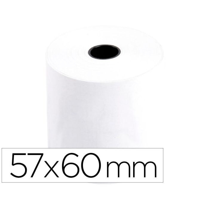 Rollo Sumadora Termico Q-Connect 57 mm Ancho X 60 mm Diametro Sin Bisfenol A Papel De 70 gr-M2 10 unidades