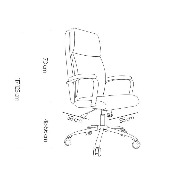 Silla Direccion Q-Connect Leo Respaldo Alto Regulable En Altura 1170 + 80 mm Alto Ancho 650 mm Profundidad 700 1