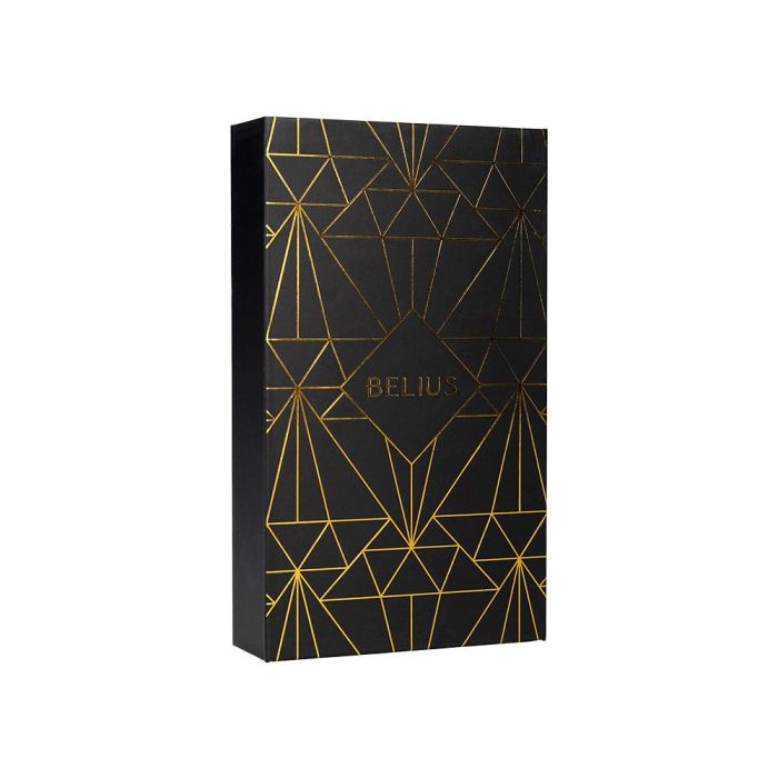 Pluma Y Estuche Belius Soiree Color Art Deco Negro Y Dorado Tinta Azul Caja De Diseño 2