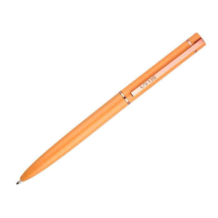 Boligrafo Belius Rose Aluminio Color Naranja-Oro Rosa Tinta Azul Caja De Diseño 5