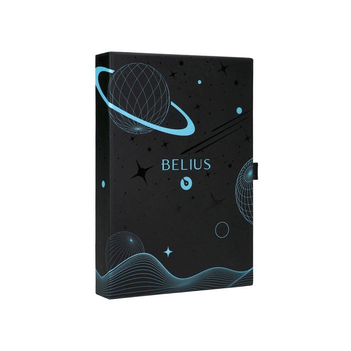 Pluma Y Funda De Similpiel Belius Space B Color Minimalista Azul Tinta Azul Caja De Diseño 2