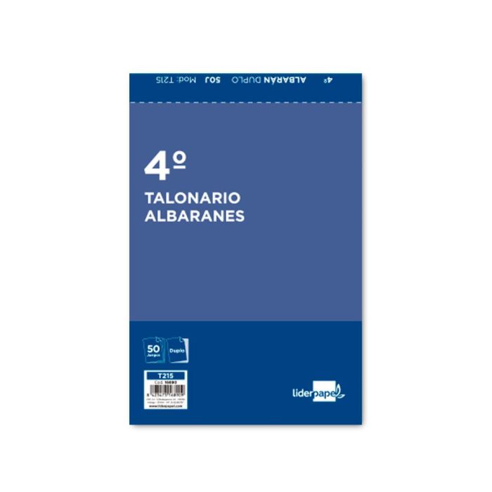 Talonario Liderpapel Albaran Cuarto Original Y Copia 215 5 unidades 1