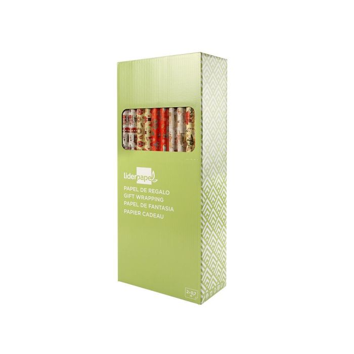 Papel De Regalo Liderpapel Navidad Rollo Ancho 70 cm Longitud 2 Mt Gramaje 60 gr Diseños Surtidos 50 unidades 2 Papel De Regalo Liderpapel Navidad Rollo Ancho 70 cm Longitud 2 Mt Gramaje 60 gr Diseños Surtidos 50 unidades 2
