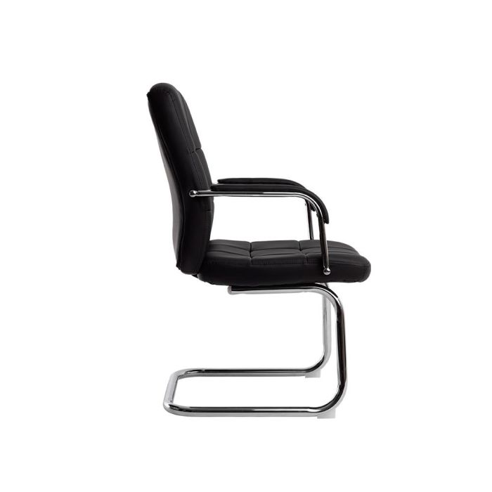 Silla Q-Connect Escritorio Pia Ve Simil Piel Base Metalica Alt Max 1050 Anc 610 Prof 680 Color Negro 2