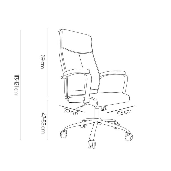 Silla Q-Connect Direccion Mode Na Simil Piel Base Metalica Alt Max 1210 Anc 630 Prof 650 mm Ruedas Premium Color Negro