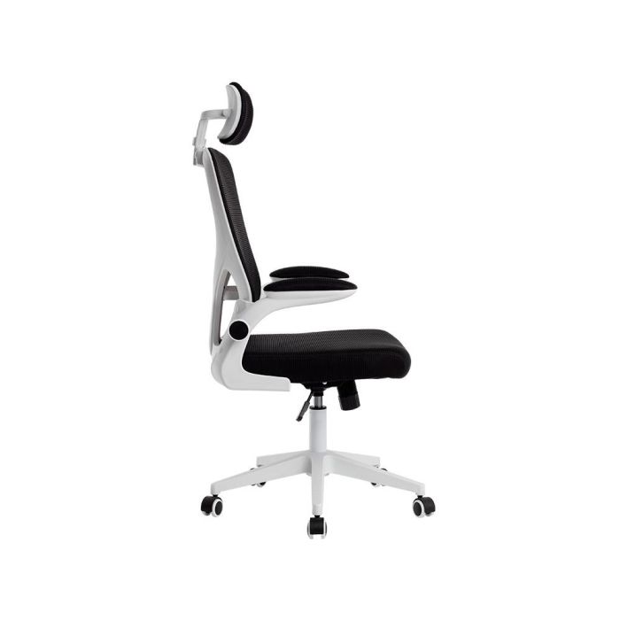 Silla Q-Connect Ergonomica Pal Ermo Malla Base Nylon Alt Max 1300 Anc 610 Prof 600 Ruedas Premium Color Blanco Negro 1