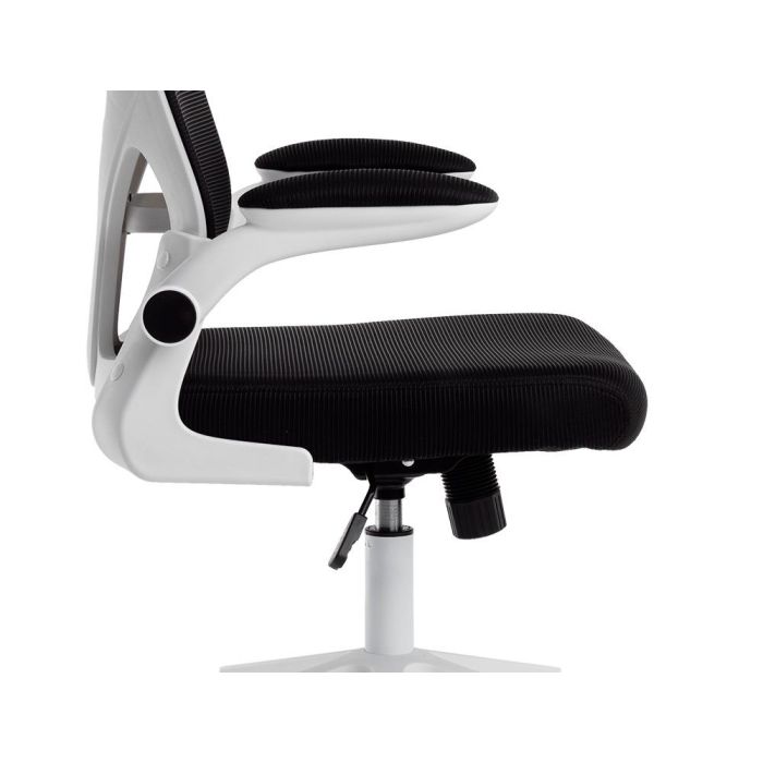 Silla Q-Connect Ergonomica Pal Ermo Malla Base Nylon Alt Max 1300 Anc 610 Prof 600 Ruedas Premium Color Blanco Negro 3