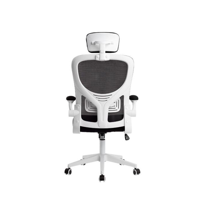 Silla Q-Connect Ergonomica Pal Ermo Malla Base Nylon Alt Max 1300 Anc 610 Prof 600 Ruedas Premium Color Blanco Negro 6