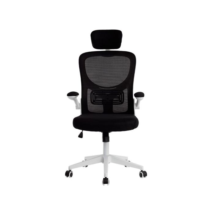 Silla Q-Connect Ergonomica Pal Ermo Malla Base Nylon Alt Max 1300 Anc 610 Prof 600 Ruedas Premium Color Blanco Negro