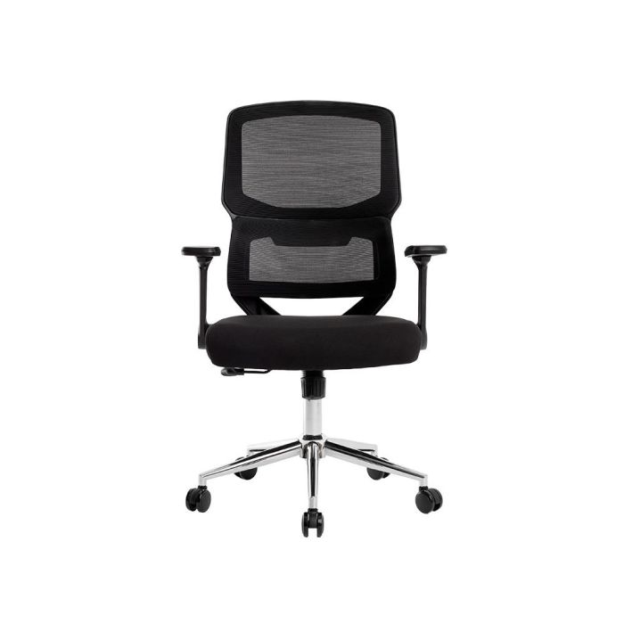 Silla Q-Connect Oficina Lucca Malla Base Metalica Alt Max 1090 Anc 700 Prof 650 Ruedas Premium Color Negro