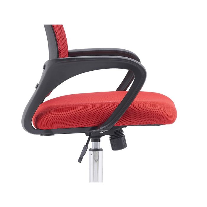 Silla Q-Connect Oficina Siena Malla Base Metalica Alt Max 1000 Anc 560 Prof 570 Ruedas Premium Color Negro Rojo 1