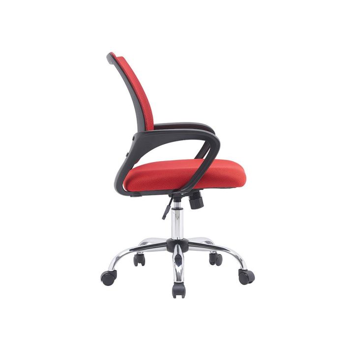 Silla Q-Connect Oficina Siena Malla Base Metalica Alt Max 1000 Anc 560 Prof 570 Ruedas Premium Color Negro Rojo