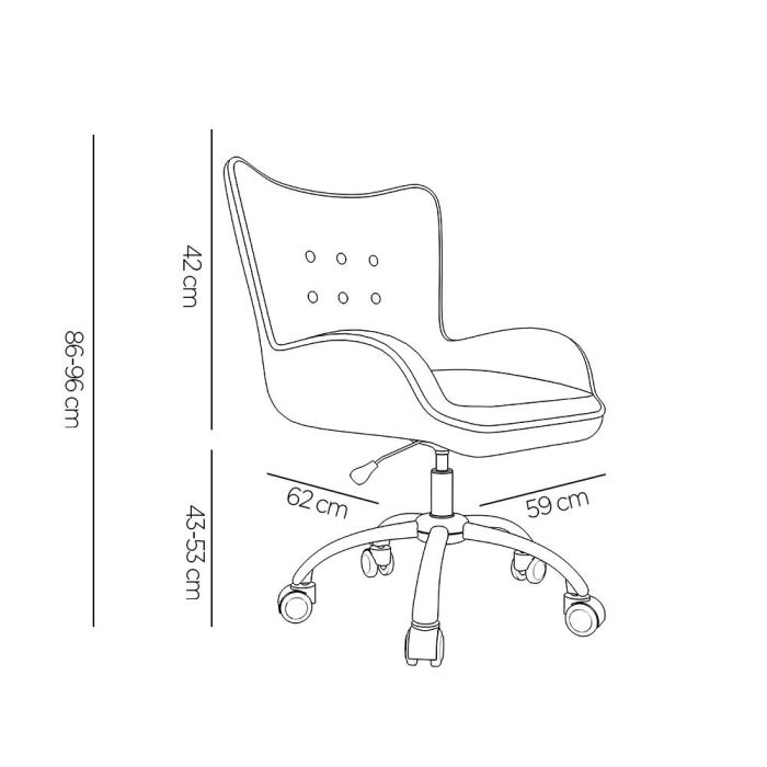 Silla Q-Connect Escritorio Mes Sina Base Metalica Alt Max 960 Anc 570 Prof 620 Ruedas Premium Color Gris 1