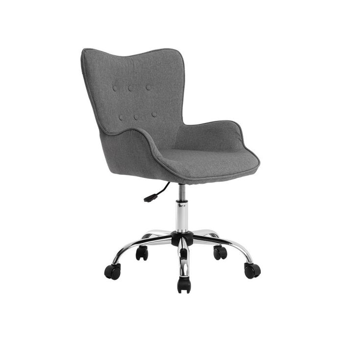 Silla Q-Connect Escritorio Mes Sina Base Metalica Alt Max 960 Anc 570 Prof 620 Ruedas Premium Color Gris 4