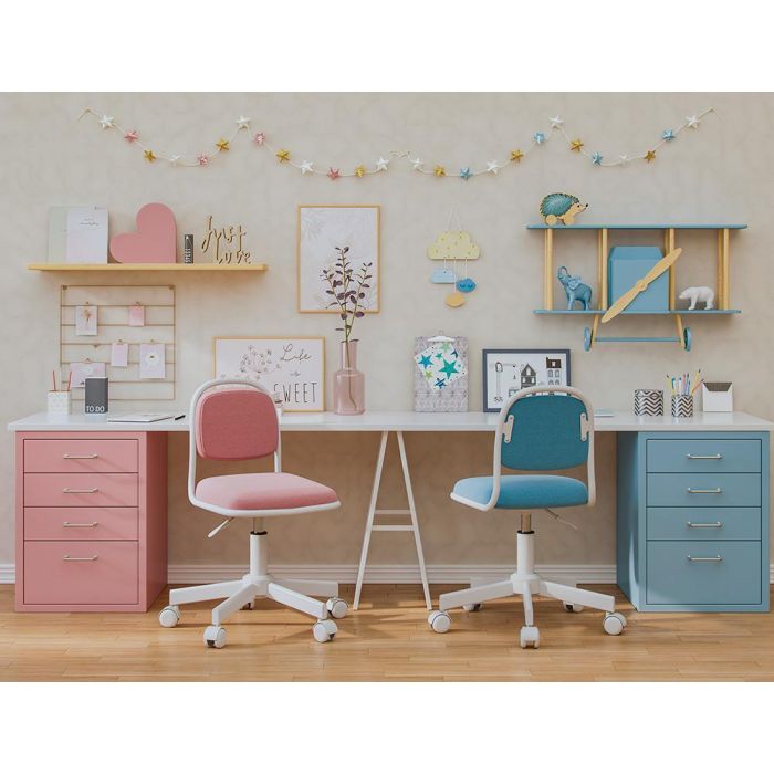 Silla Q-Connect Infantil Bari Escritorio Color Rosa Alt Max 795 Anc 390 Prof 350 mm 4