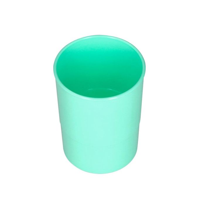 Cubilete Portalapices Q-Connect Verde Menta Pastel Opaco Plastico Diametro 75 mm Alto 100 mm 2