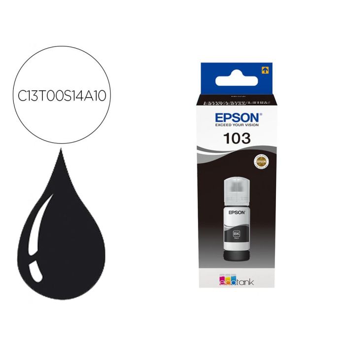 Tinta Epson Ecotank 103 L3110-3150-3151-5190 Negro Botella De 65 mL