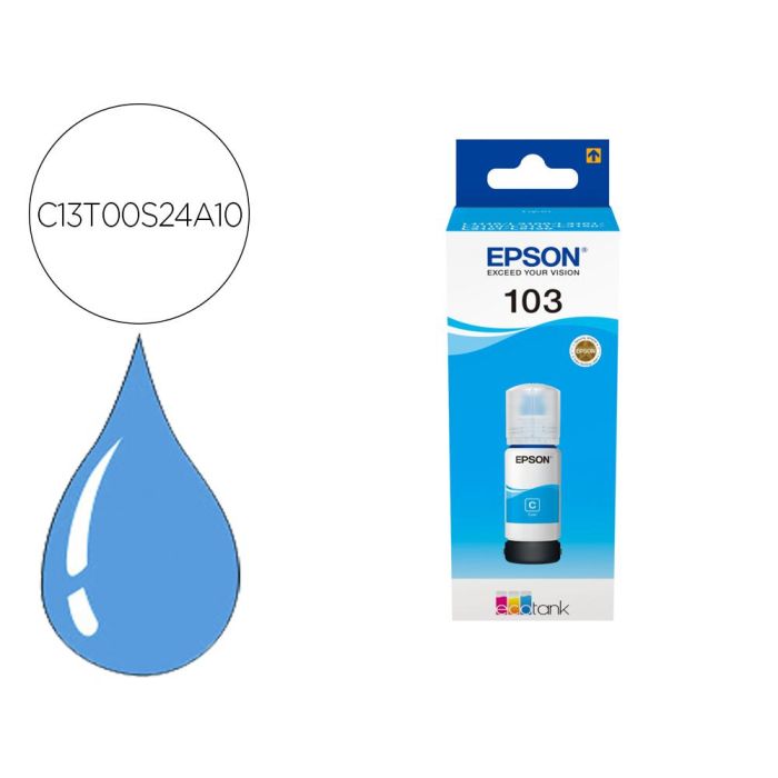 Epson Ecotank Tinta Cian L1100 Series, L3110 Series - Nº 103