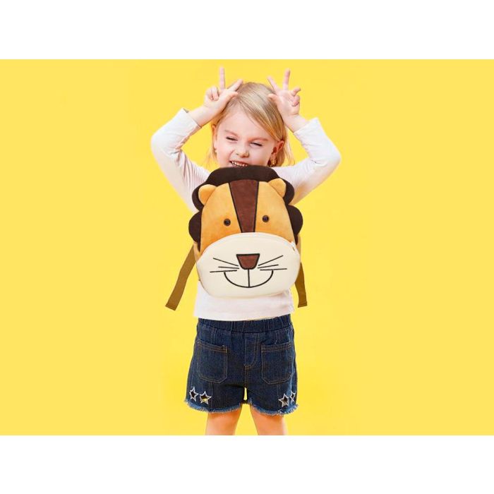 Cartera Preescolar Liderpapel Mochila Infantil Peluche Leon 260x100X240 mm 6