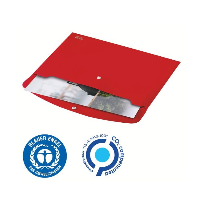 Carpeta Leitz Recycle Portadocumentos Broche Din A4 Polipropileno Rojo 3