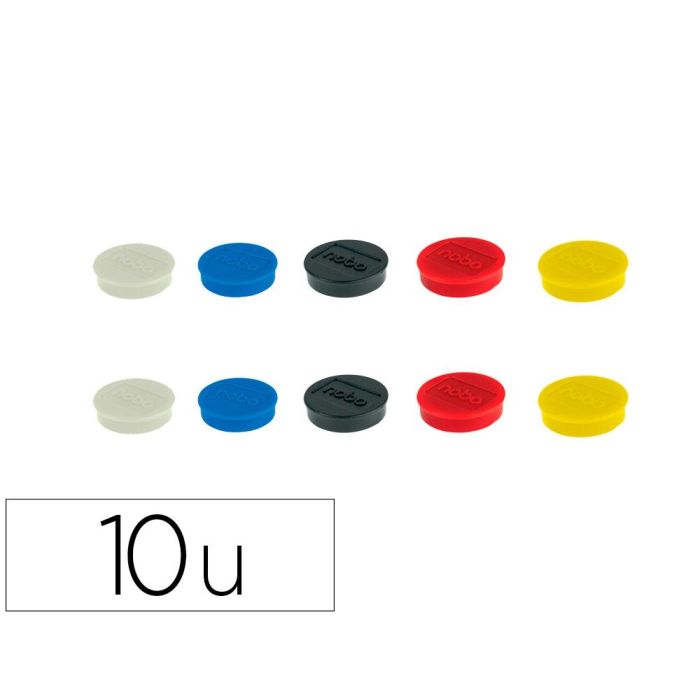 Iman Para Sujecion Nobo 32 mm Diametro Caja De 10 Unidades Colores Surtidos