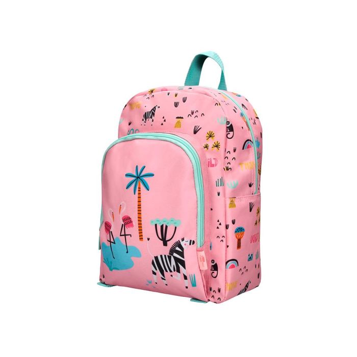 Cartera Escolar Liderpapel Moc Hila Infantil Safari Diseño Cebra Rosa 330x100X250 mm 1