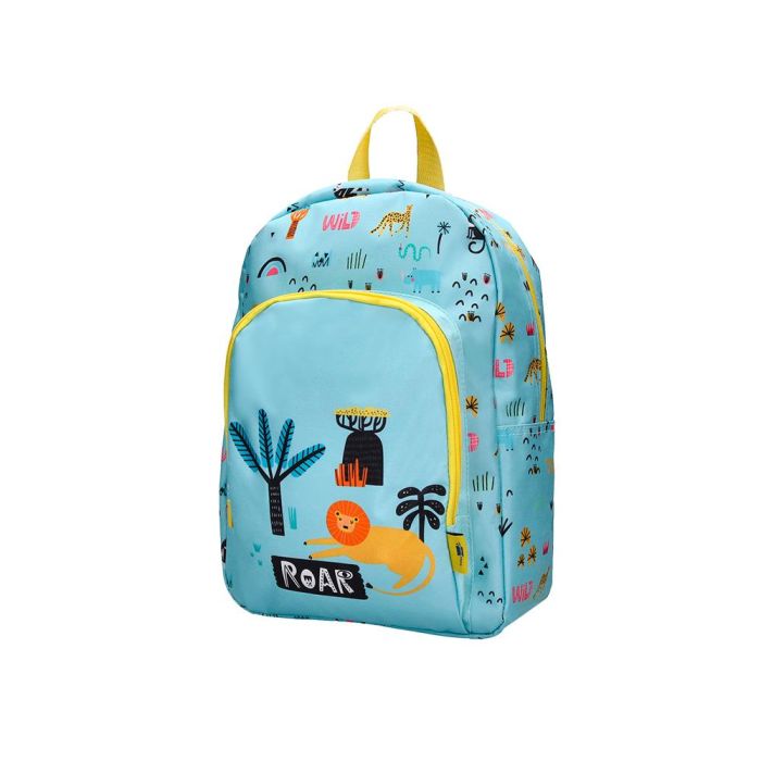 Cartera Escolar Liderpapel Moc Hila Infantil Safari Diseño Leon Azul 330x100X250 mm 1