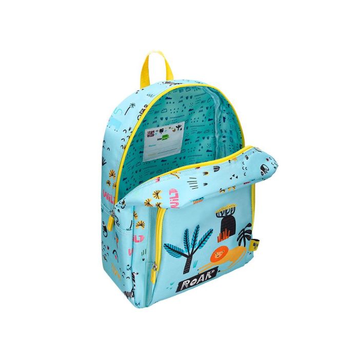 Cartera Escolar Liderpapel Moc Hila Infantil Safari Diseño Leon Azul 330x100X250 mm 5