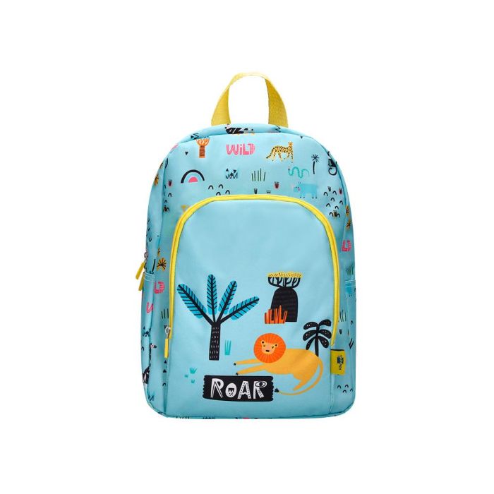 Cartera Escolar Liderpapel Moc Hila Infantil Safari Diseño Leon Azul 330x100x250 mm