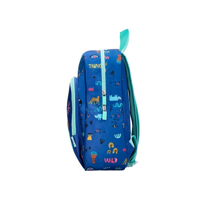 Cartera Escolar Liderpapel Moc Hila Infantil Safari Diseño Cocodrilo Azul Marino 330x100X250 mm