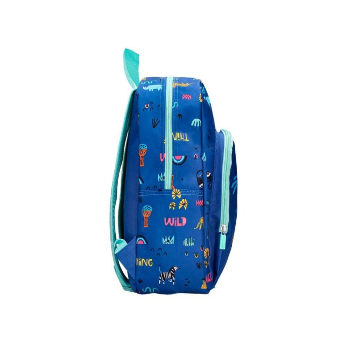 Cartera Escolar Liderpapel Moc Hila Infantil Safari Diseño Cocodrilo Azul Marino 330x100X250 mm 4