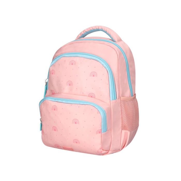 Cartera Escolar Liderpapel Moc Hila Multibolsillo Infantil Rainbows Rosa 350x110X270 mm 1