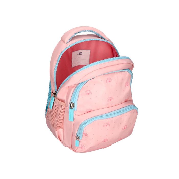 Cartera Escolar Liderpapel Moc Hila Multibolsillo Infantil Rainbows Rosa 350x110X270 mm 5