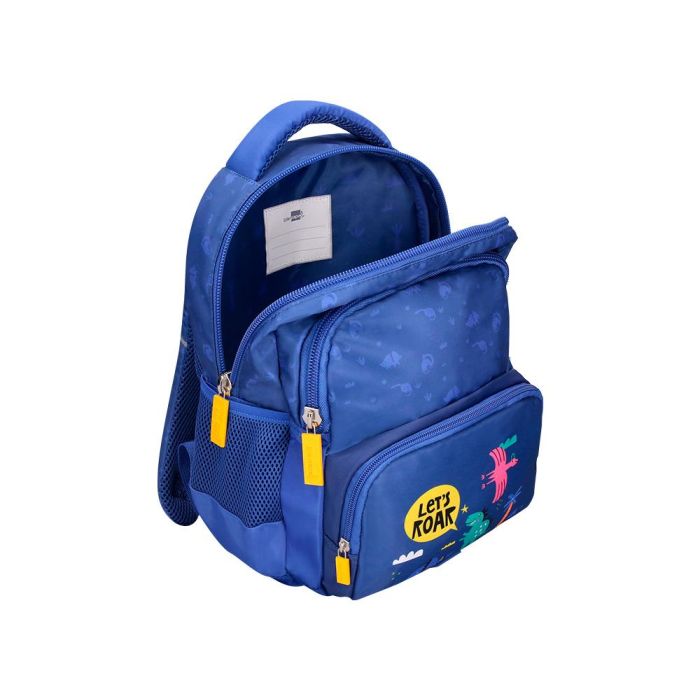 Cartera Escolar Liderpapel Moc Hila Multibolsillo Infantil Dino Azul 350x110X270 mm 1