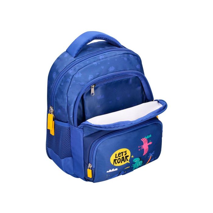 Cartera Escolar Liderpapel Moc Hila Multibolsillo Infantil Dino Azul 350x110X270 mm 4