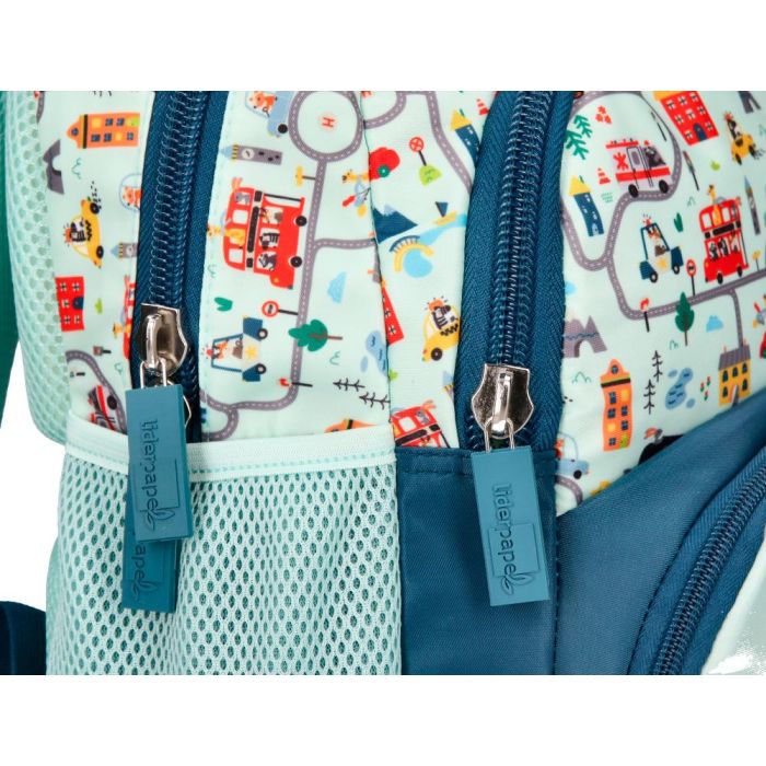 Cartera Escolar Liderpapel Moc Hila Multibolsillo Infantil Cars Azul 350x110X270 mm 7